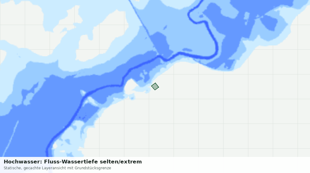 Statische Kartenansicht: Hochwasser: Fluss-Wassertiefe selten/extrem