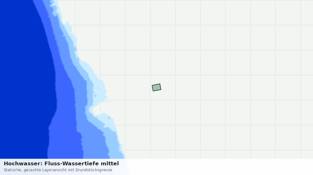 Statische Kartenansicht: Hochwasser: Fluss-Wassertiefe mittel