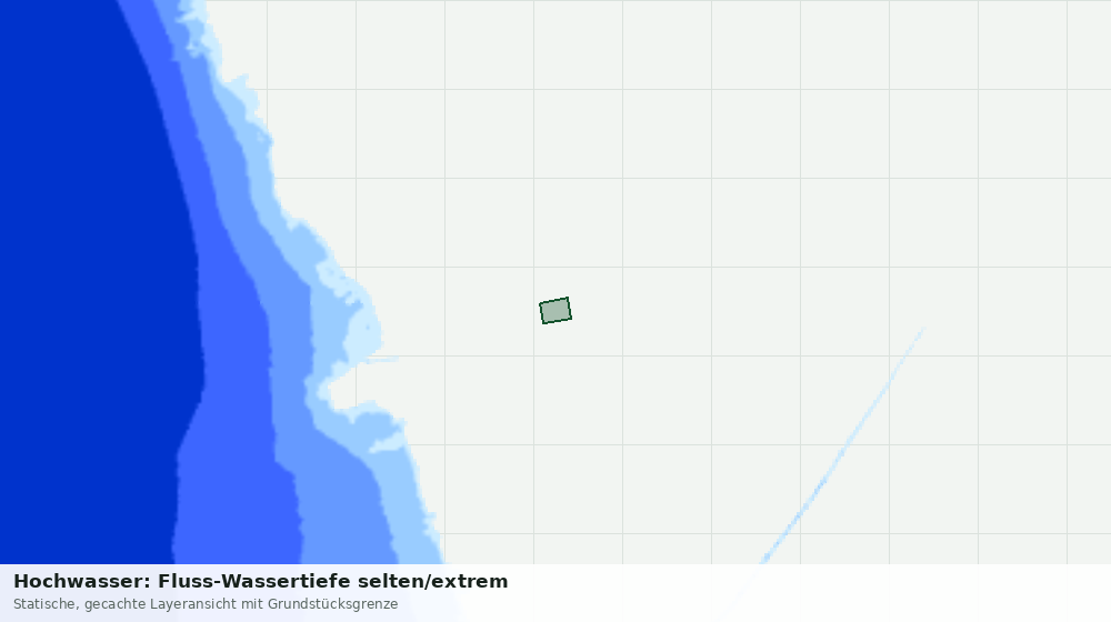 Statische Kartenansicht: Hochwasser: Fluss-Wassertiefe selten/extrem