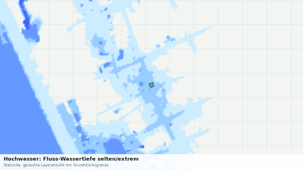 Statische Kartenansicht: Hochwasser: Fluss-Wassertiefe selten/extrem