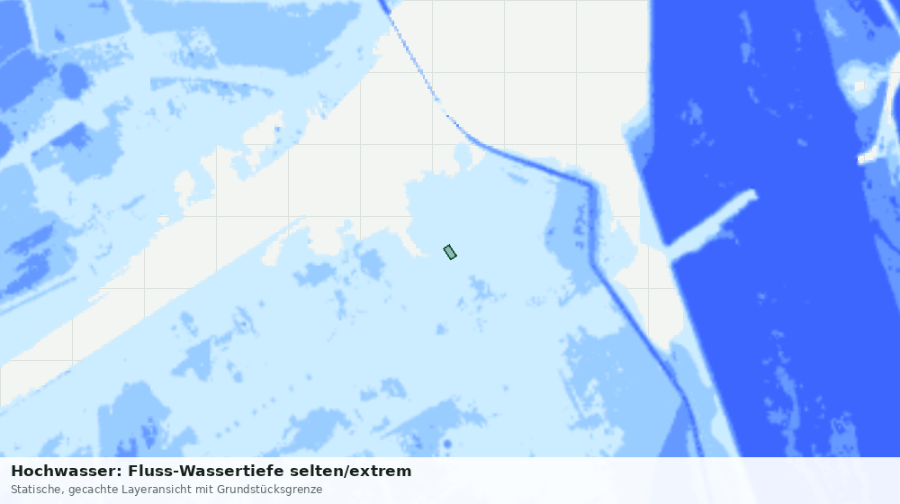 Statische Kartenansicht: Hochwasser: Fluss-Wassertiefe selten/extrem