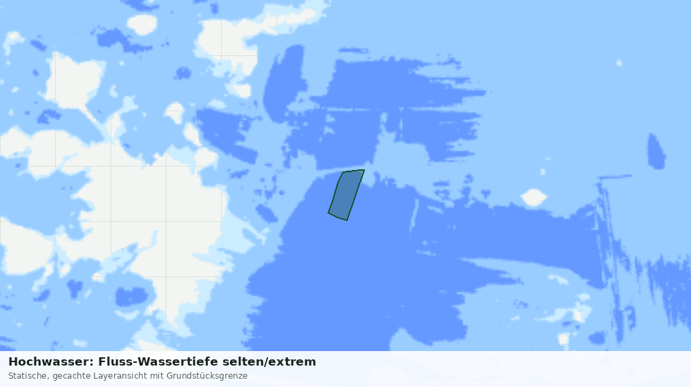 Statische Kartenansicht: Hochwasser: Fluss-Wassertiefe selten/extrem