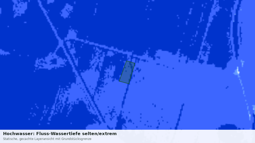 Statische Kartenansicht: Hochwasser: Fluss-Wassertiefe selten/extrem