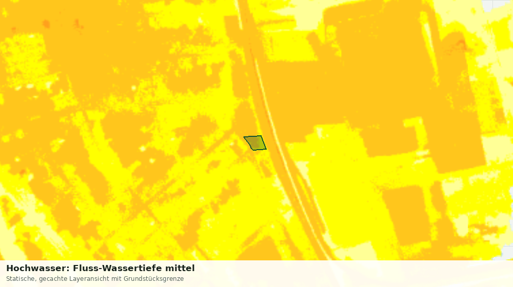 Statische Kartenansicht: Hochwasser: Fluss-Wassertiefe mittel