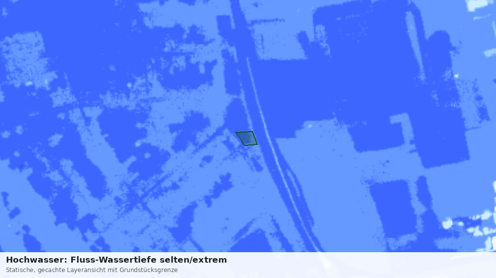 Statische Kartenansicht: Hochwasser: Fluss-Wassertiefe selten/extrem