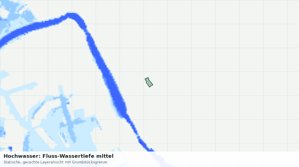 Statische Kartenansicht: Hochwasser: Fluss-Wassertiefe mittel