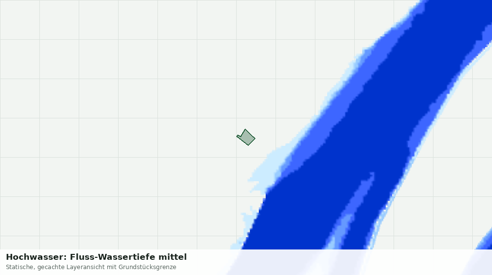 Statische Kartenansicht: Hochwasser: Fluss-Wassertiefe mittel