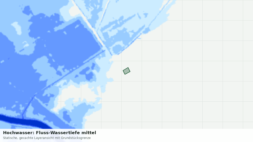 Statische Kartenansicht: Hochwasser: Fluss-Wassertiefe mittel
