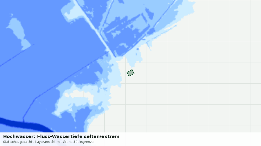 Statische Kartenansicht: Hochwasser: Fluss-Wassertiefe selten/extrem