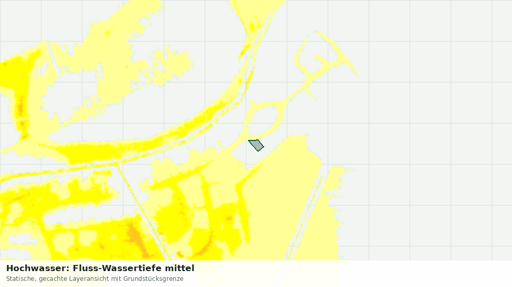Statische Kartenansicht: Hochwasser: Fluss-Wassertiefe mittel