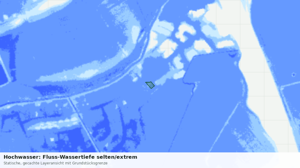 Statische Kartenansicht: Hochwasser: Fluss-Wassertiefe selten/extrem