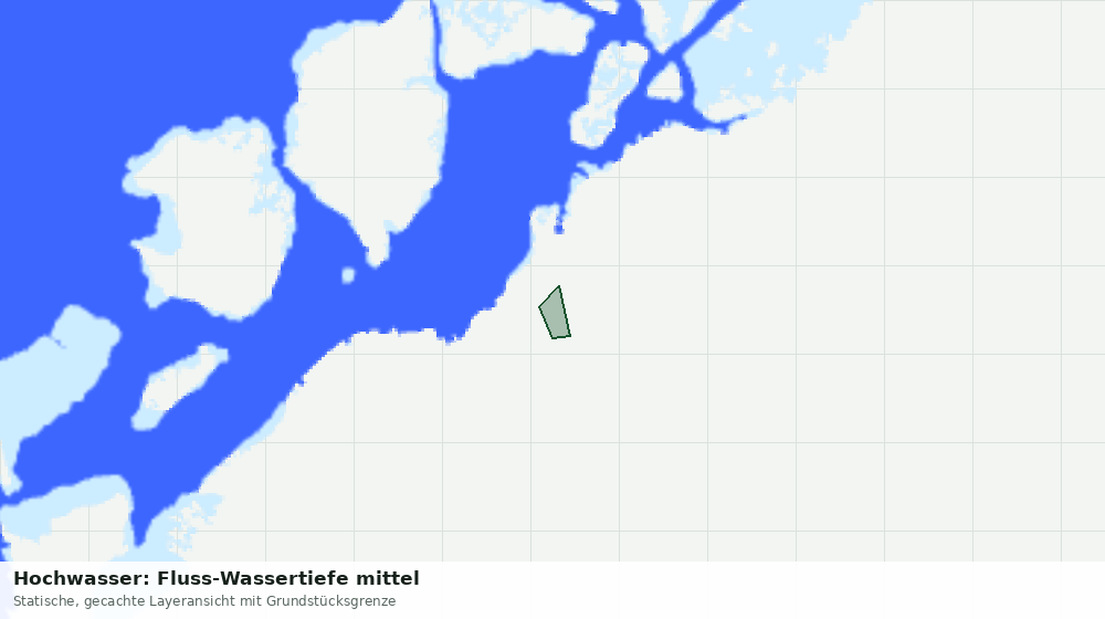 Statische Kartenansicht: Hochwasser: Fluss-Wassertiefe mittel