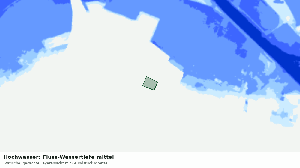 Statische Kartenansicht: Hochwasser: Fluss-Wassertiefe mittel