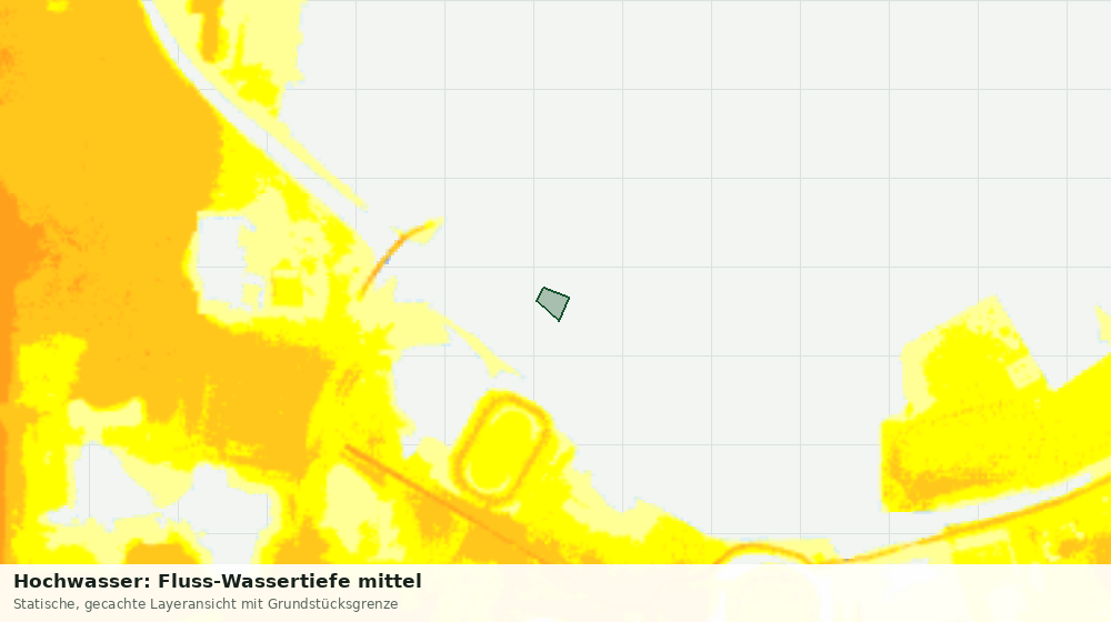 Statische Kartenansicht: Hochwasser: Fluss-Wassertiefe mittel