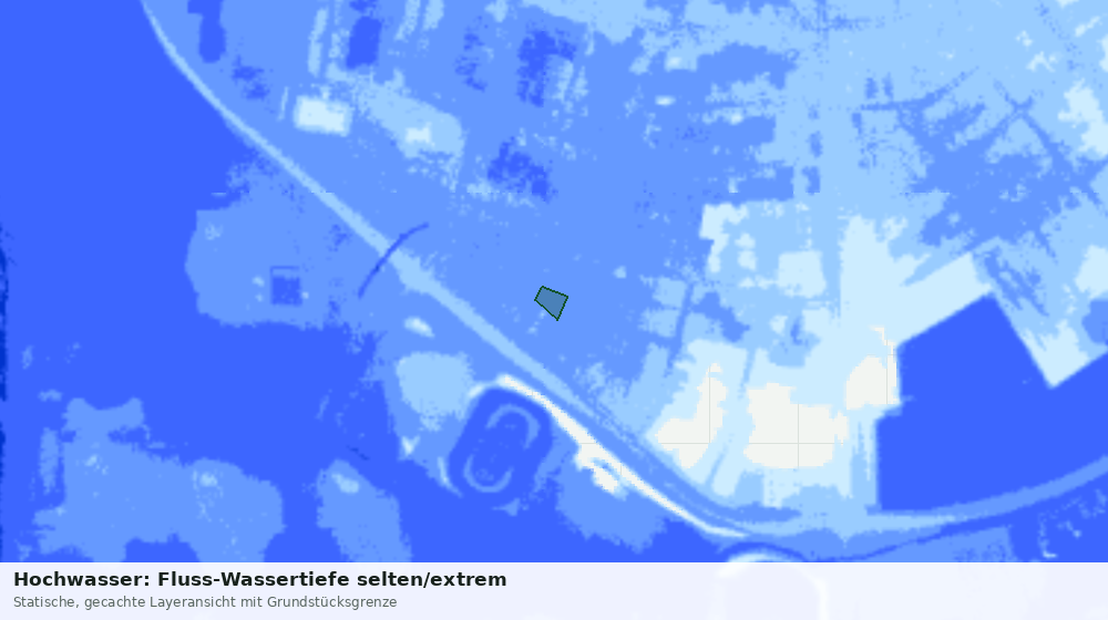 Statische Kartenansicht: Hochwasser: Fluss-Wassertiefe selten/extrem