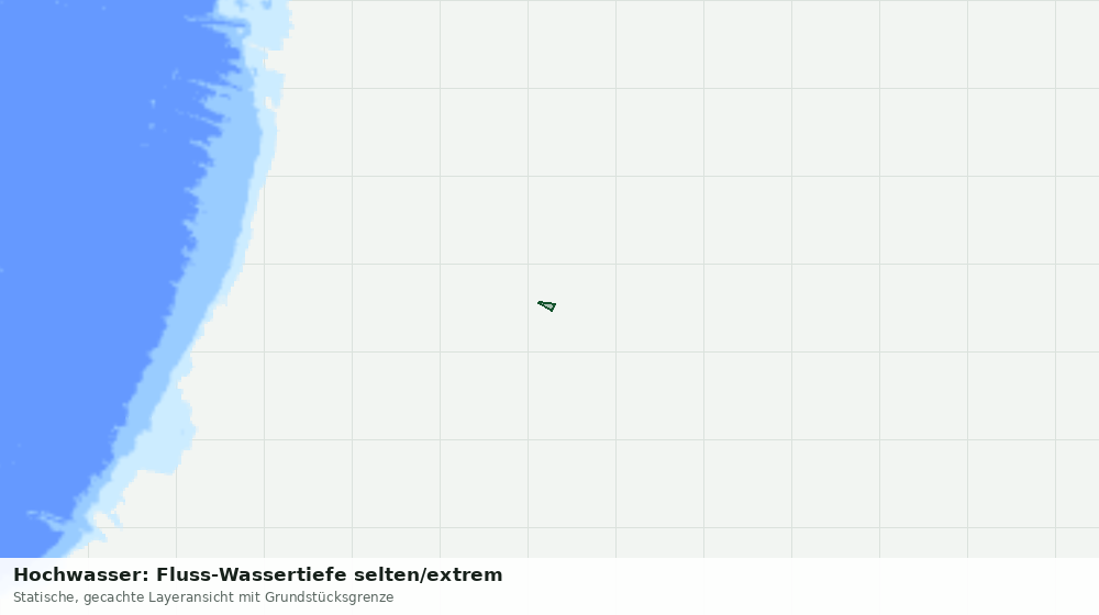 Statische Kartenansicht: Hochwasser: Fluss-Wassertiefe selten/extrem