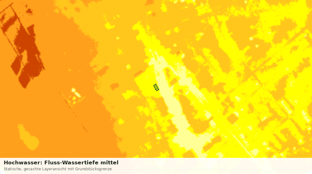 Statische Kartenansicht: Hochwasser: Fluss-Wassertiefe mittel