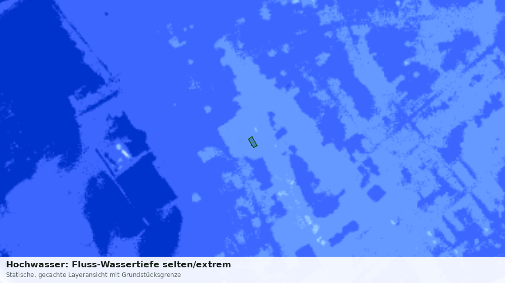 Statische Kartenansicht: Hochwasser: Fluss-Wassertiefe selten/extrem