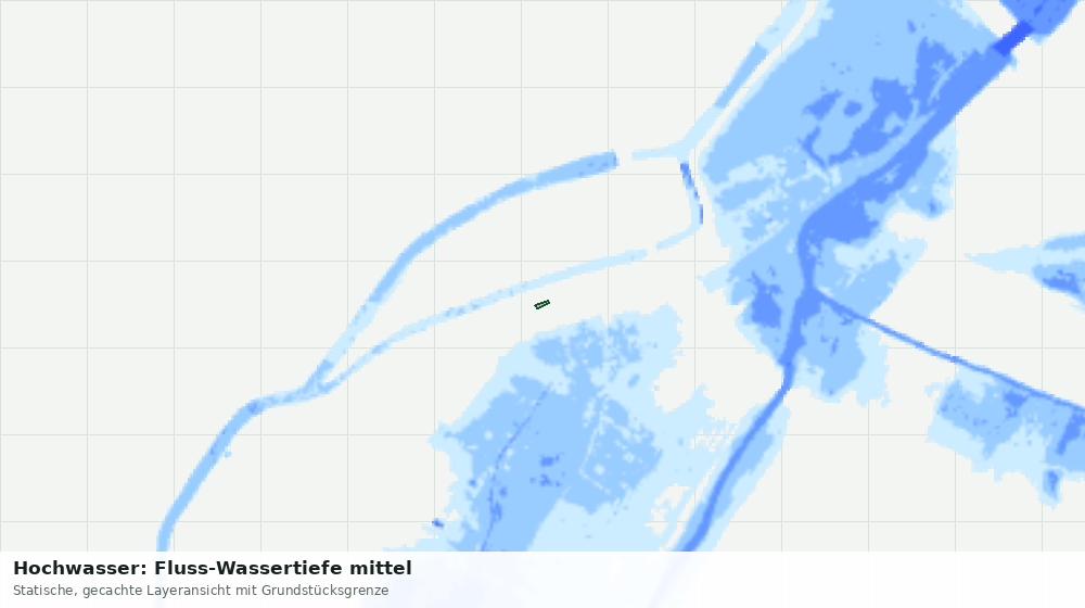 Statische Kartenansicht: Hochwasser: Fluss-Wassertiefe mittel