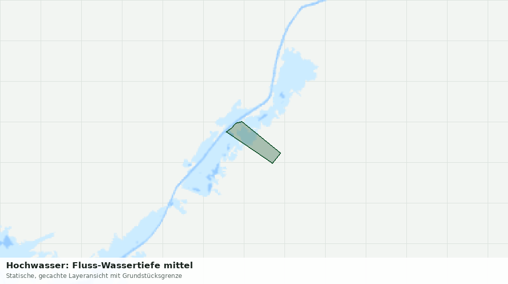Statische Kartenansicht: Hochwasser: Fluss-Wassertiefe mittel