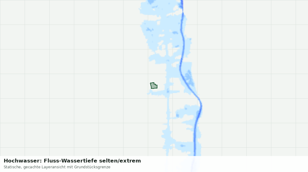 Statische Kartenansicht: Hochwasser: Fluss-Wassertiefe selten/extrem