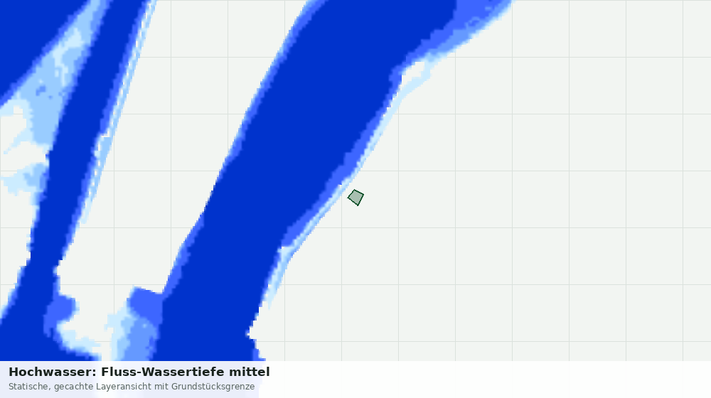 Statische Kartenansicht: Hochwasser: Fluss-Wassertiefe mittel