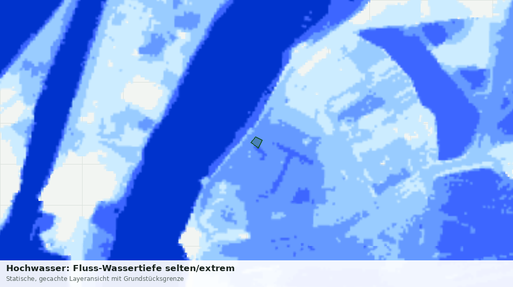 Statische Kartenansicht: Hochwasser: Fluss-Wassertiefe selten/extrem