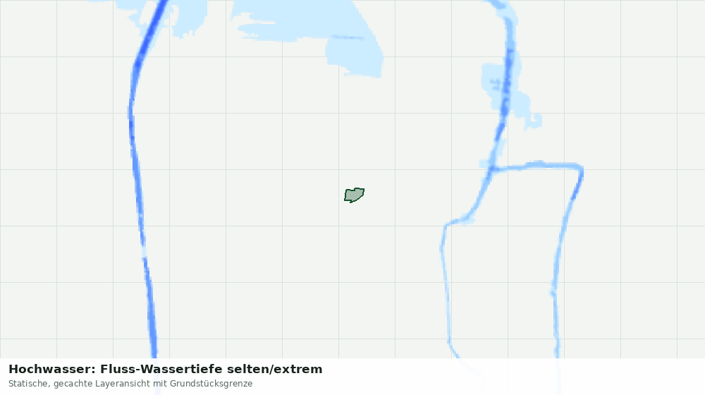 Statische Kartenansicht: Hochwasser: Fluss-Wassertiefe selten/extrem