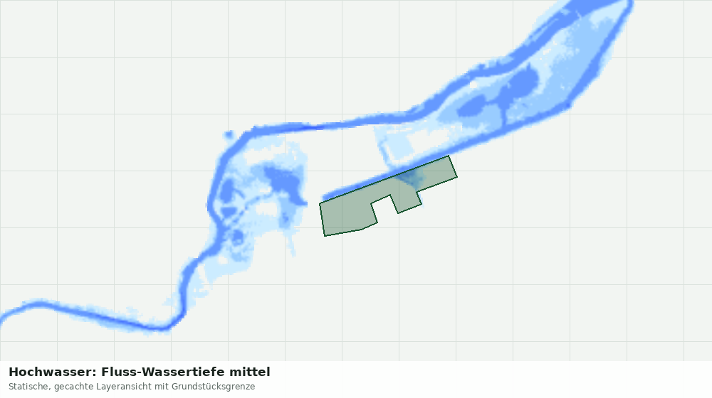 Statische Kartenansicht: Hochwasser: Fluss-Wassertiefe mittel