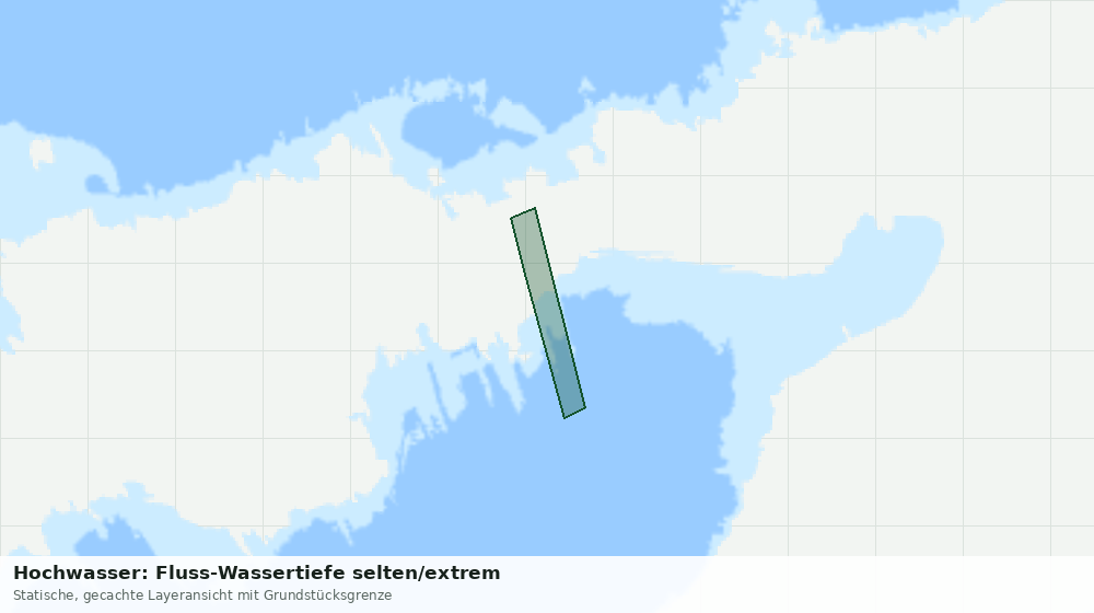 Statische Kartenansicht: Hochwasser: Fluss-Wassertiefe selten/extrem