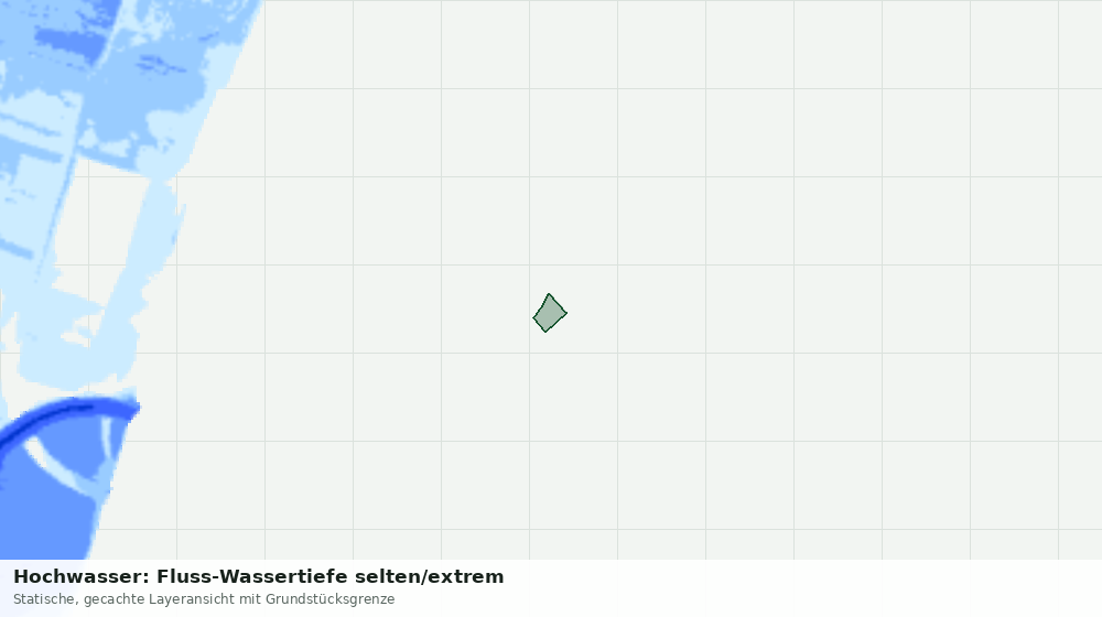 Statische Kartenansicht: Hochwasser: Fluss-Wassertiefe selten/extrem