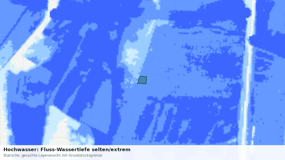 Statische Kartenansicht: Hochwasser: Fluss-Wassertiefe selten/extrem
