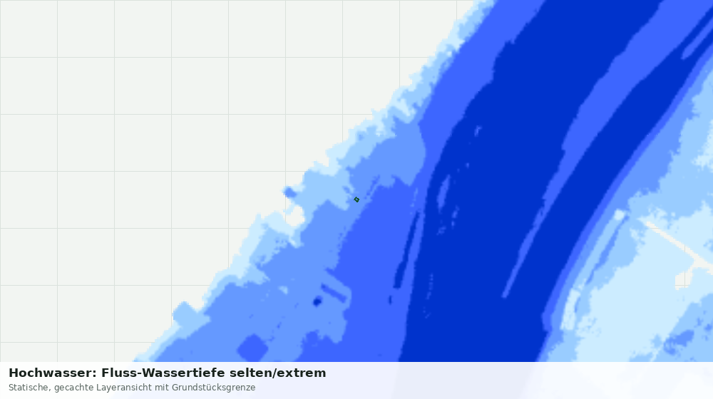 Statische Kartenansicht: Hochwasser: Fluss-Wassertiefe selten/extrem