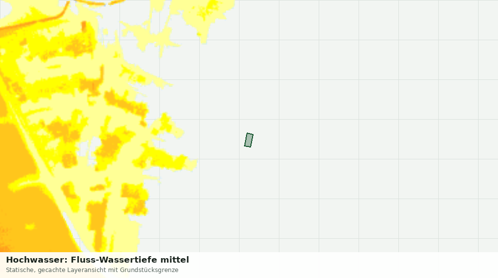 Statische Kartenansicht: Hochwasser: Fluss-Wassertiefe mittel