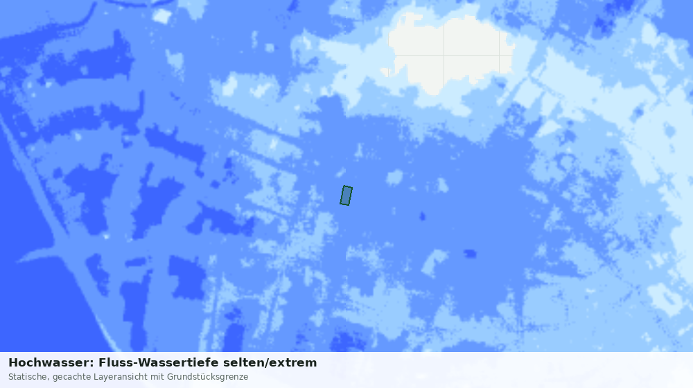 Statische Kartenansicht: Hochwasser: Fluss-Wassertiefe selten/extrem