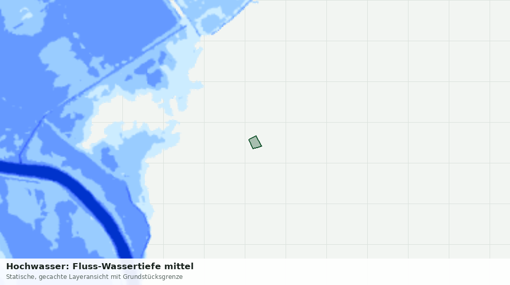 Statische Kartenansicht: Hochwasser: Fluss-Wassertiefe mittel