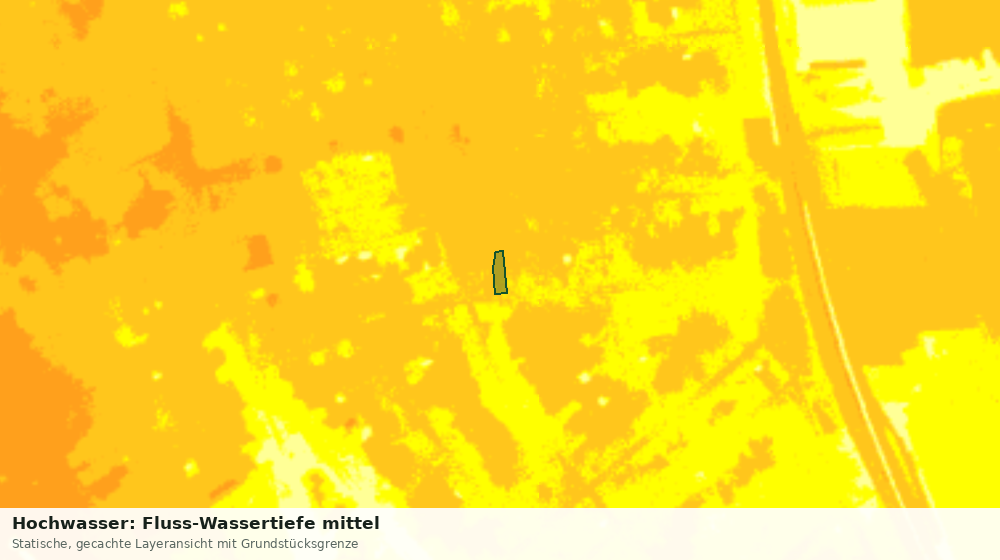 Statische Kartenansicht: Hochwasser: Fluss-Wassertiefe mittel
