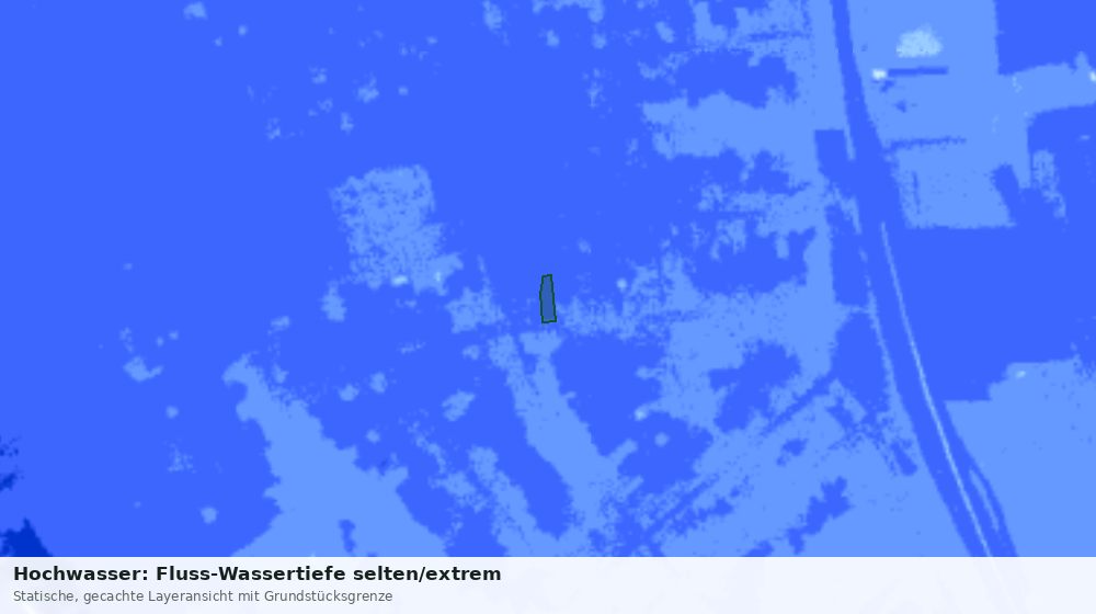 Statische Kartenansicht: Hochwasser: Fluss-Wassertiefe selten/extrem