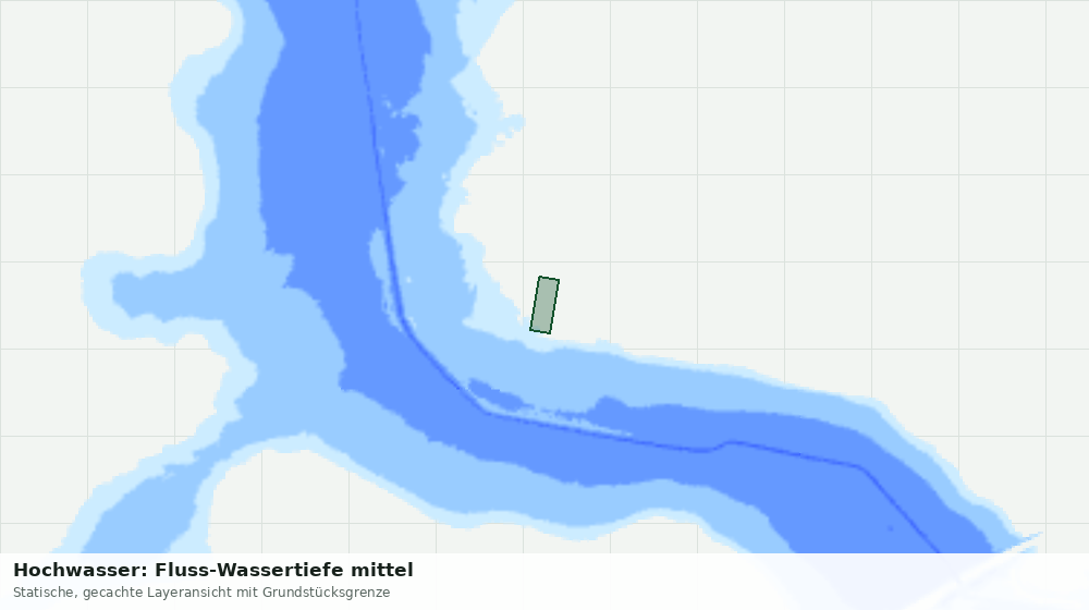 Statische Kartenansicht: Hochwasser: Fluss-Wassertiefe mittel