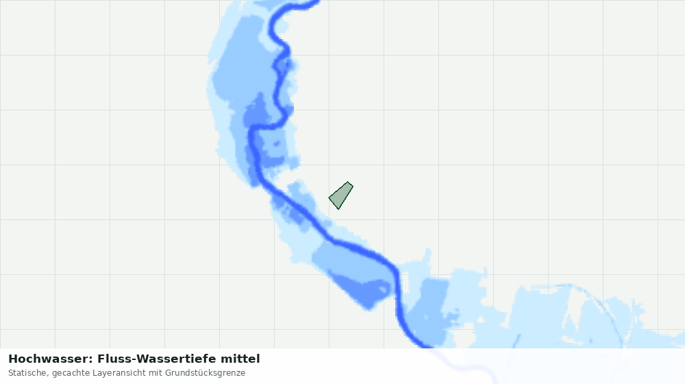 Statische Kartenansicht: Hochwasser: Fluss-Wassertiefe mittel