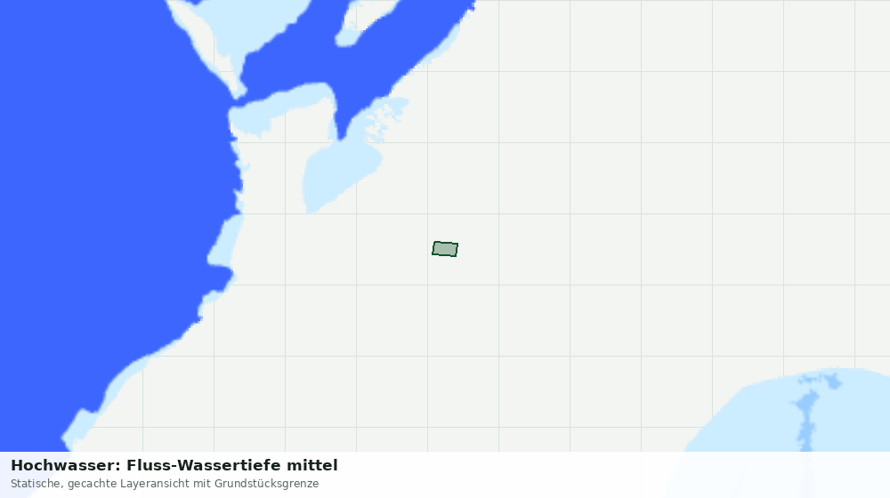 Statische Kartenansicht: Hochwasser: Fluss-Wassertiefe mittel