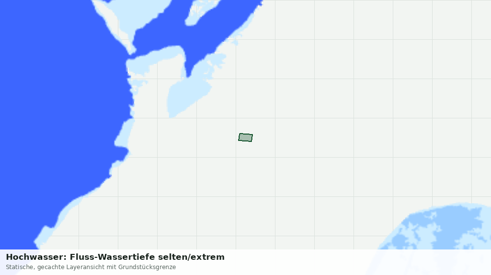 Statische Kartenansicht: Hochwasser: Fluss-Wassertiefe selten/extrem