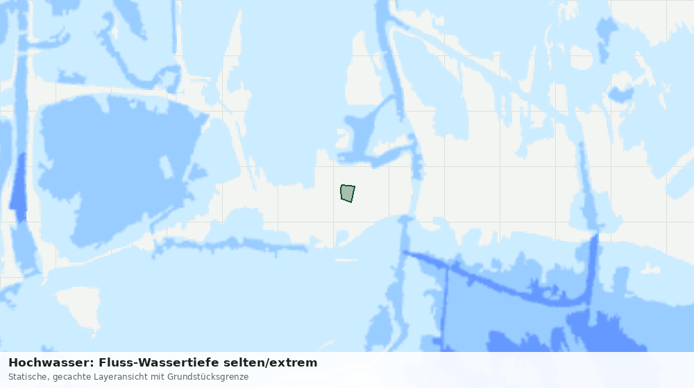 Statische Kartenansicht: Hochwasser: Fluss-Wassertiefe selten/extrem