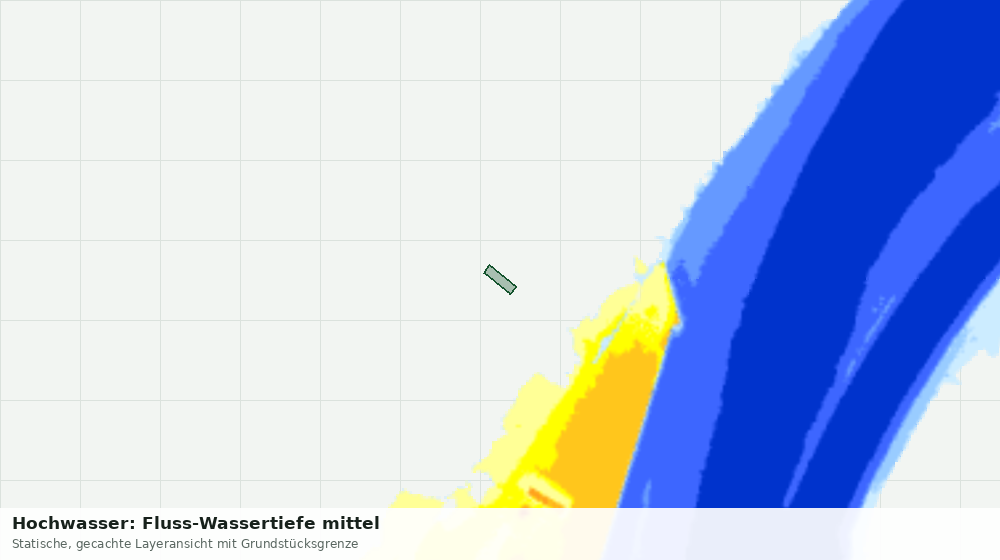 Statische Kartenansicht: Hochwasser: Fluss-Wassertiefe mittel