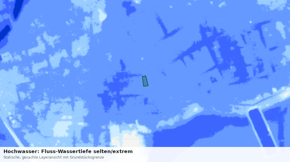 Statische Kartenansicht: Hochwasser: Fluss-Wassertiefe selten/extrem