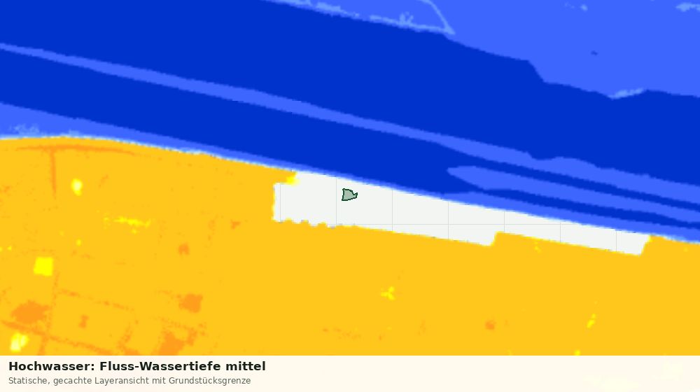 Statische Kartenansicht: Hochwasser: Fluss-Wassertiefe mittel