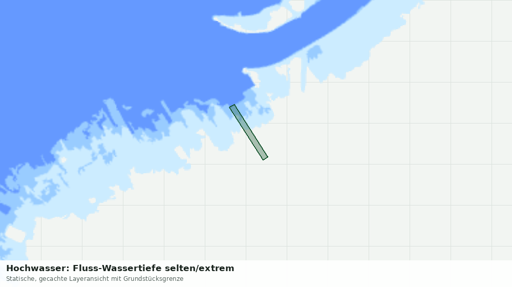 Statische Kartenansicht: Hochwasser: Fluss-Wassertiefe selten/extrem