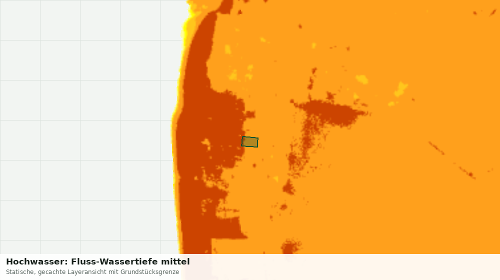 Statische Kartenansicht: Hochwasser: Fluss-Wassertiefe mittel