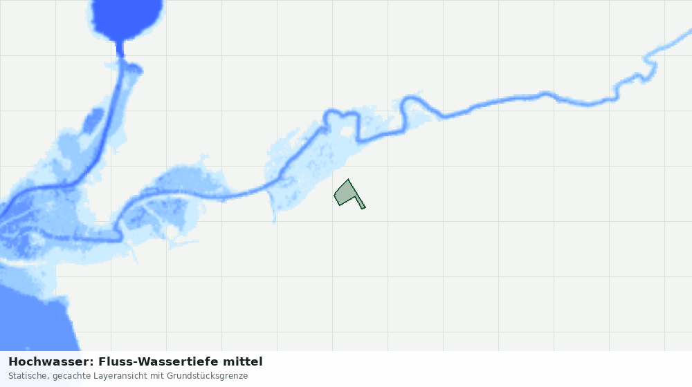 Statische Kartenansicht: Hochwasser: Fluss-Wassertiefe mittel