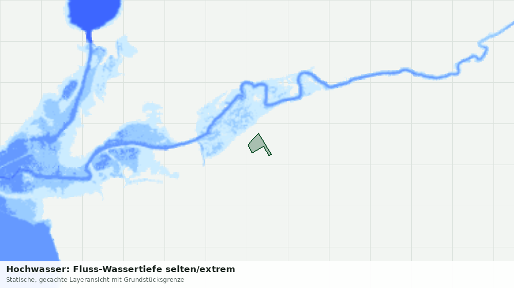 Statische Kartenansicht: Hochwasser: Fluss-Wassertiefe selten/extrem